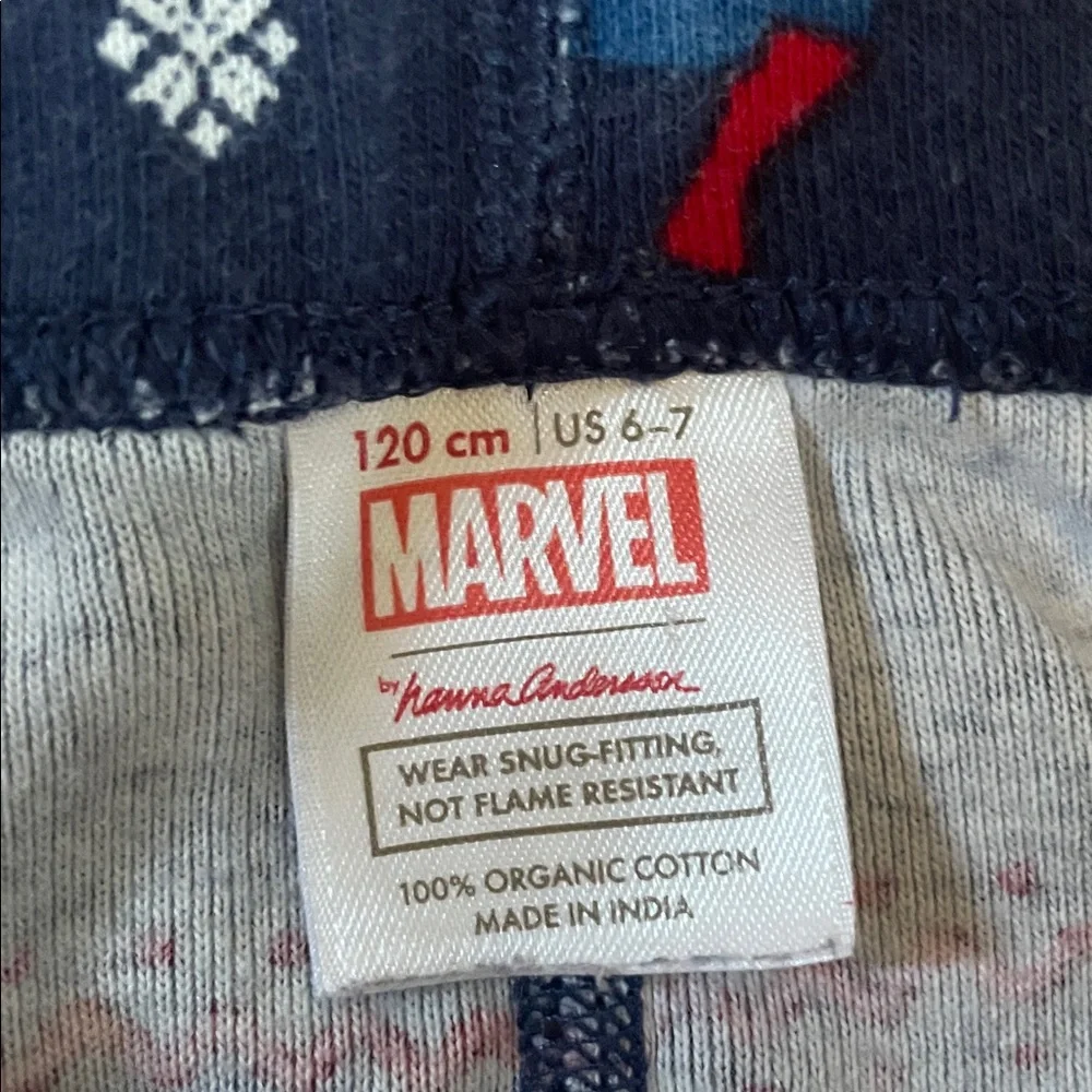 Hanna Andersson Marvel Christmas Pajama Pants size 6-7